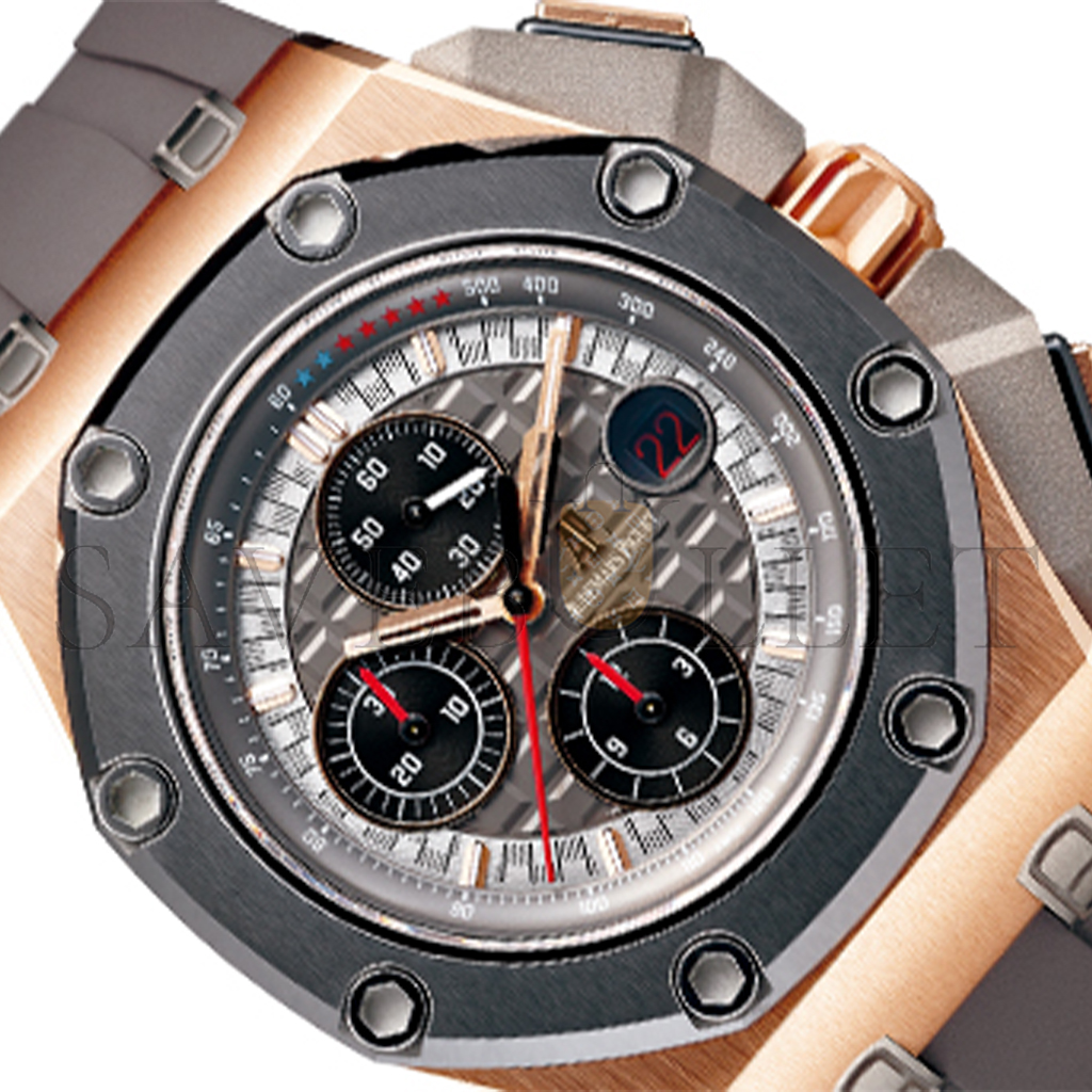 audemars P*g*et royal oak offshore 44mm rose gold black dial watch 26401ro.oo.a002ca.02